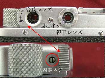 視野レンズ・固定ネジを外します