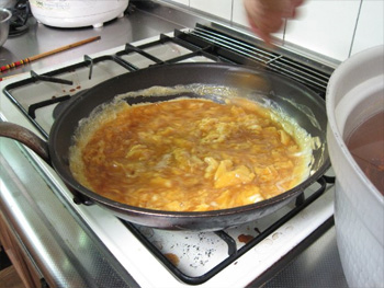 フライパンで