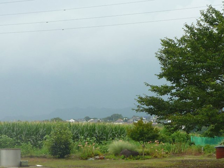 八王子方面に雷雲