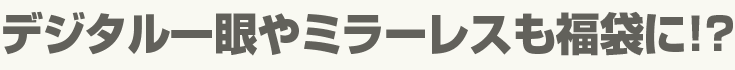 デジタル一眼やミラーレスも福袋に！？