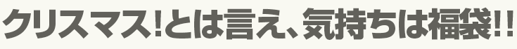 クリスマス!とは言え、気持ちは福袋!!
