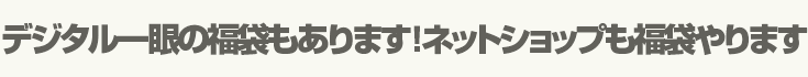 デジタル一眼の福袋もあります！ネットショップも福袋やります！