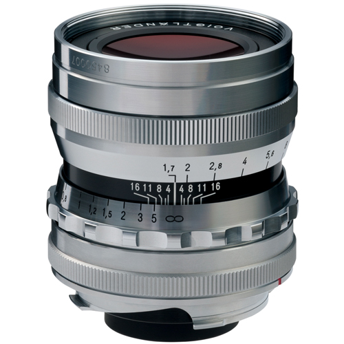 製品写真：コシナ フォクトレンダー ULTRON 35mm F1.7 Vintage Line Aspherical VM SL シルバー