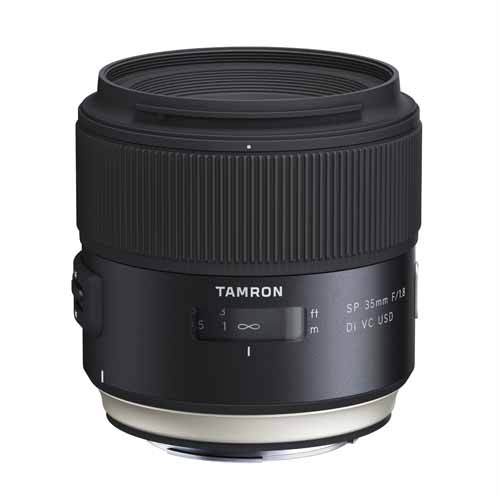製品写真：タムロン SP 35mm F1.8 Di VC USD キヤノン用 (Model F012)
