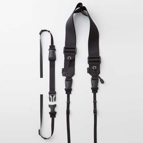 製品写真：MemoGraph JETGLIDE3 速写ストラップ 50mm テープ接続ショートストラップセットブラック＆ブラック