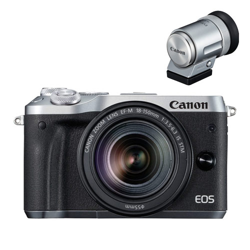 製品写真：キヤノン EOS M6 EF-M18-150 IS STM レンズEVFキット シルバー