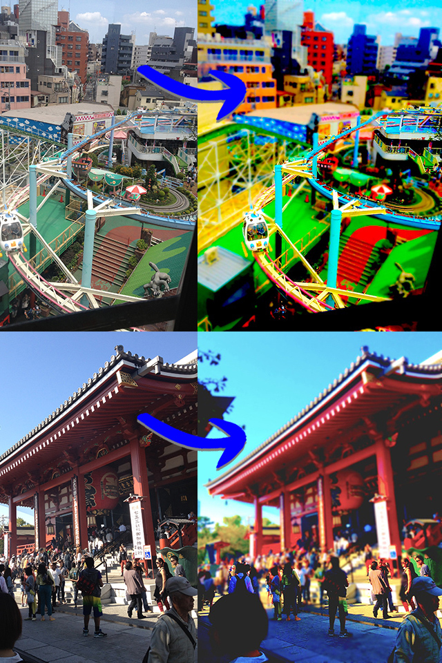 普通の風景写真がおもちゃみたいなミニチュア写真に変身!