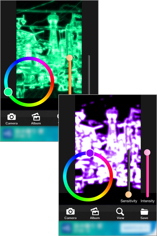 色や光の組み合わせで写真の印象が変わります。