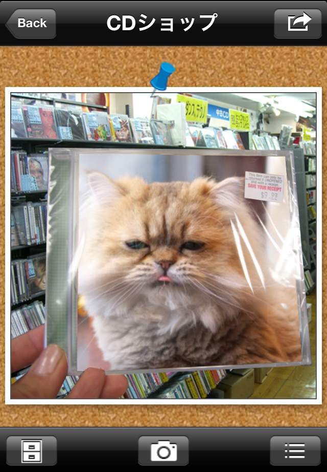 写真が合成されました!モノクロやセピアにすることもできます。