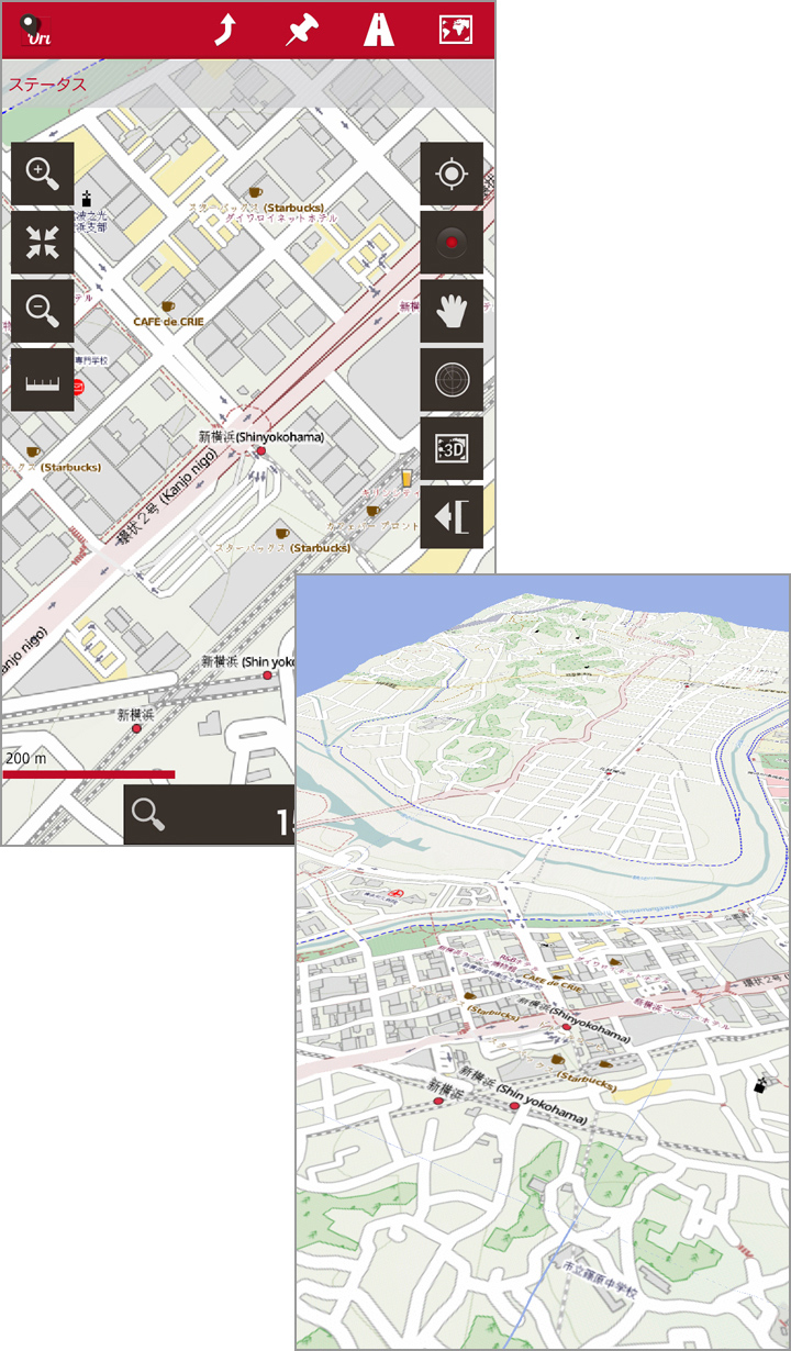 オフラインでも地図を見ることができます。