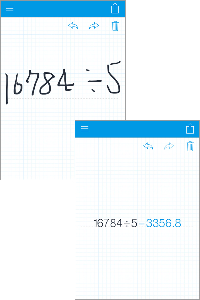手書き文字から計算結果を表示してくれます!