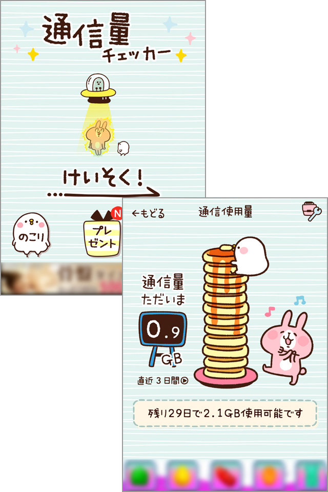 使用量を教えてくれるメーターはホットケーキ!
